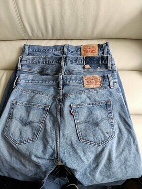 Vintage Levis jeans 501 and 555 bought in Australia